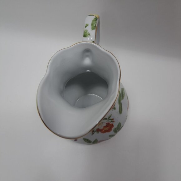 Royal Danube Flower Floral Pitcher Cabbage Roses Gold Trim Porcelain Vintage - Picture 5 of 16